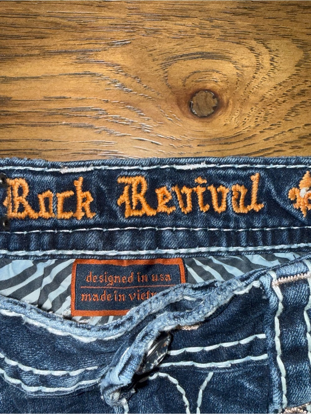 Rock Revival Women's Faded Dark Indigo Distressed Denim Shorts - Picture 3 of 8